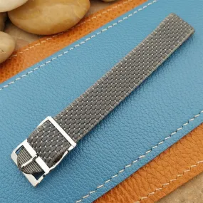 1960s 5/8" Gray Patterned Nylon Classic One-Piece Unused nos Vintage Watch Band