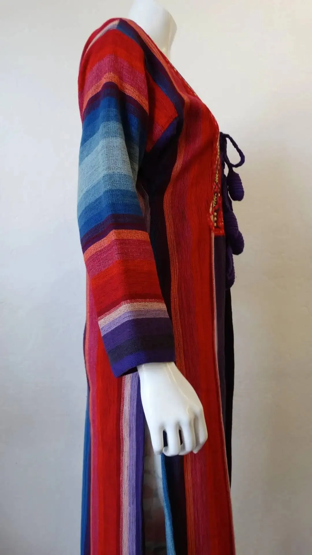 1970s Rikma Striped Duster Jacket