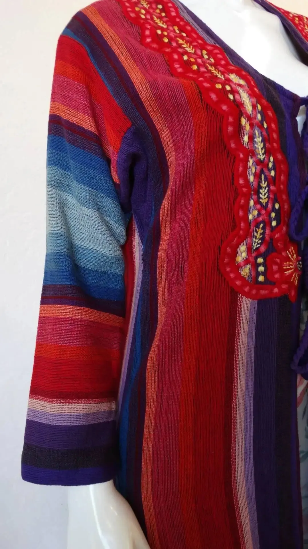 1970s Rikma Striped Duster Jacket