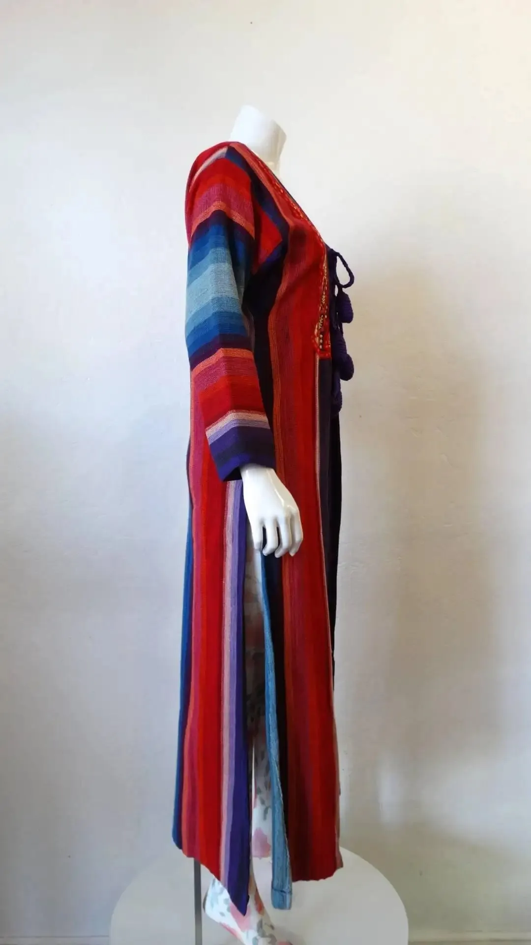 1970s Rikma Striped Duster Jacket