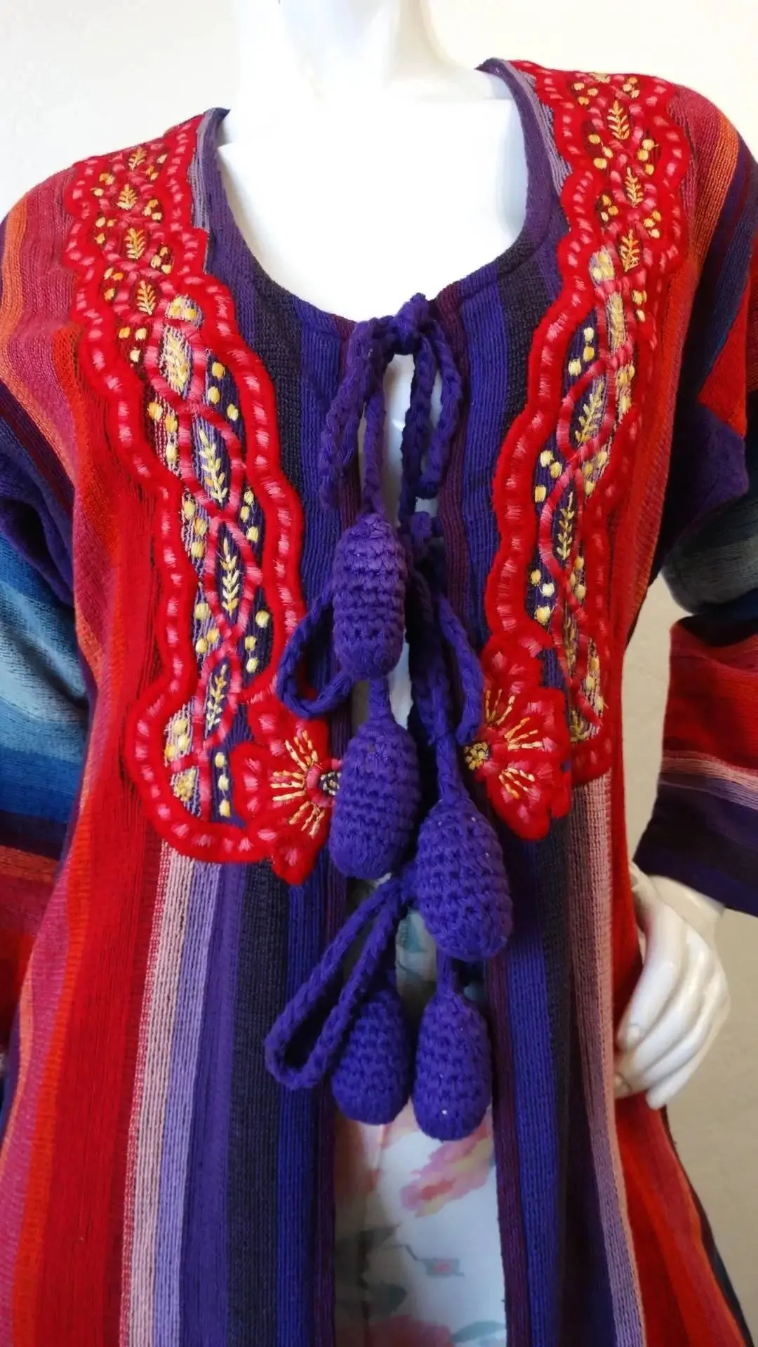 1970s Rikma Striped Duster Jacket