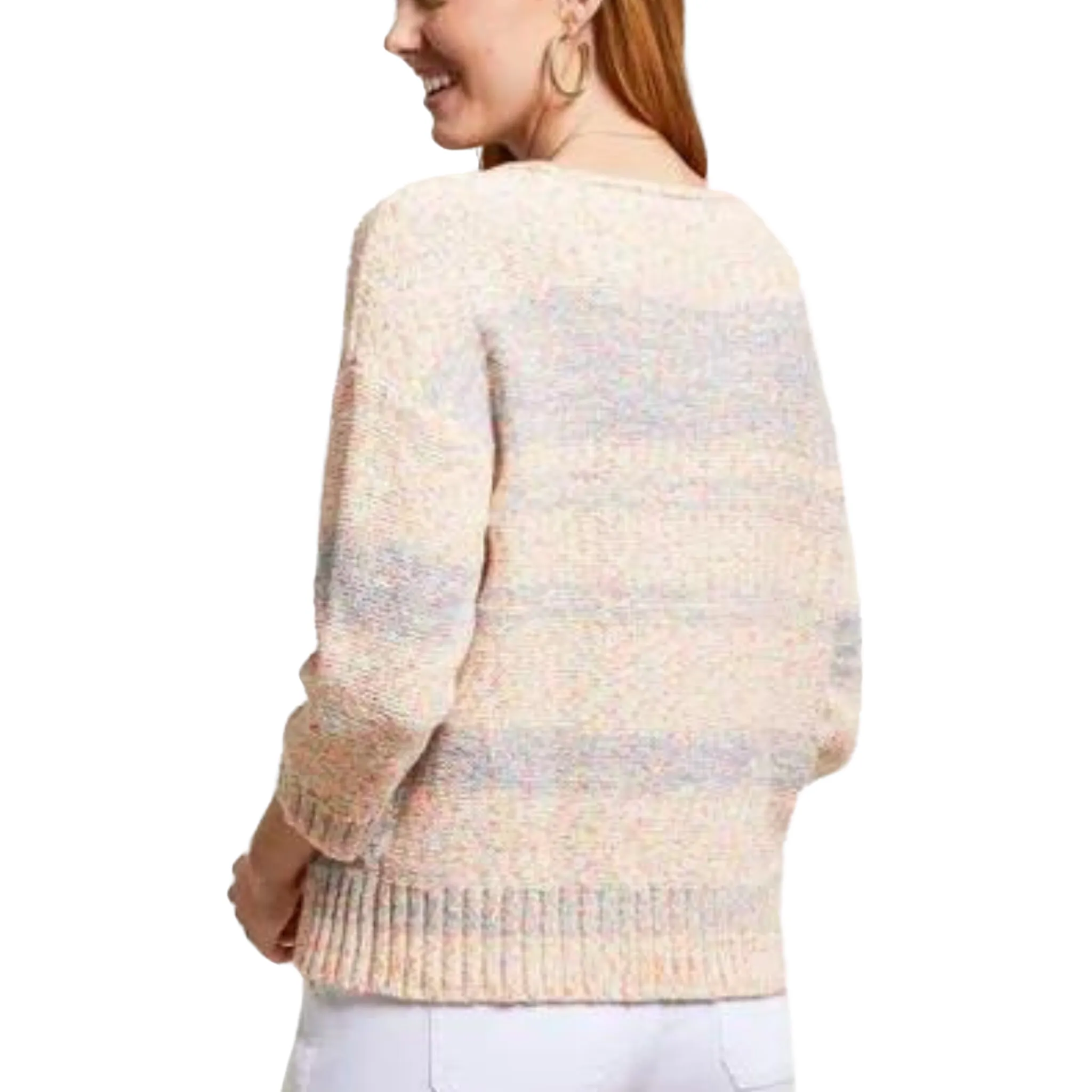3/4 Sleeve Scoop Neck Sweater