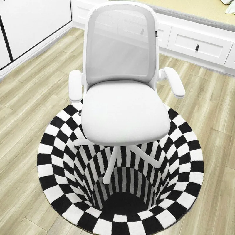3D Vortex Optical Illusion Carpet