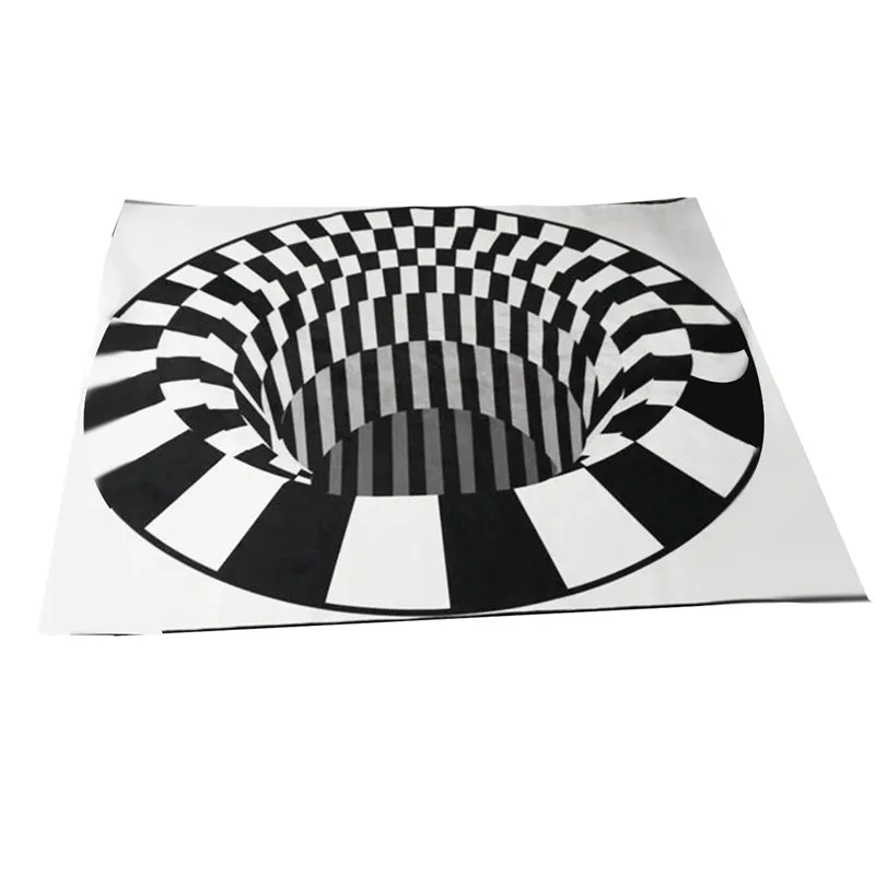 3D Vortex Optical Illusion Carpet