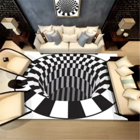 3D Vortex Optical Illusion Carpet