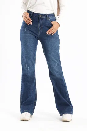 5 Pockets Flared Denim Pants