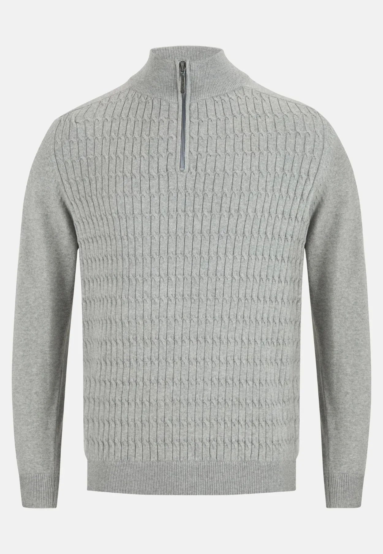 6th Sense Diego Half Zip Sweater - Grey