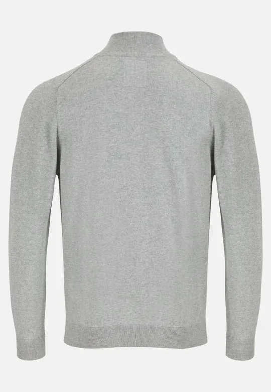 6th Sense Diego Half Zip Sweater - Grey