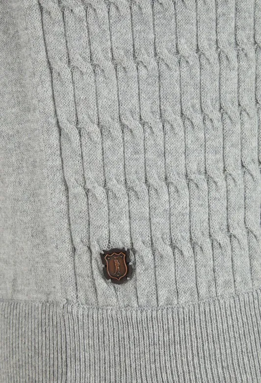 6th Sense Diego Half Zip Sweater - Grey