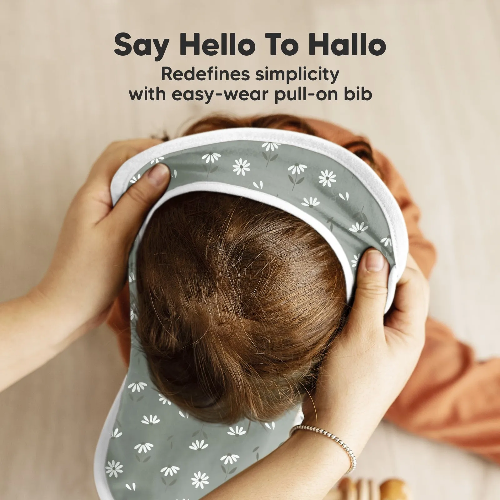 8-Pack Hallo Drool Bibs (Fleur)