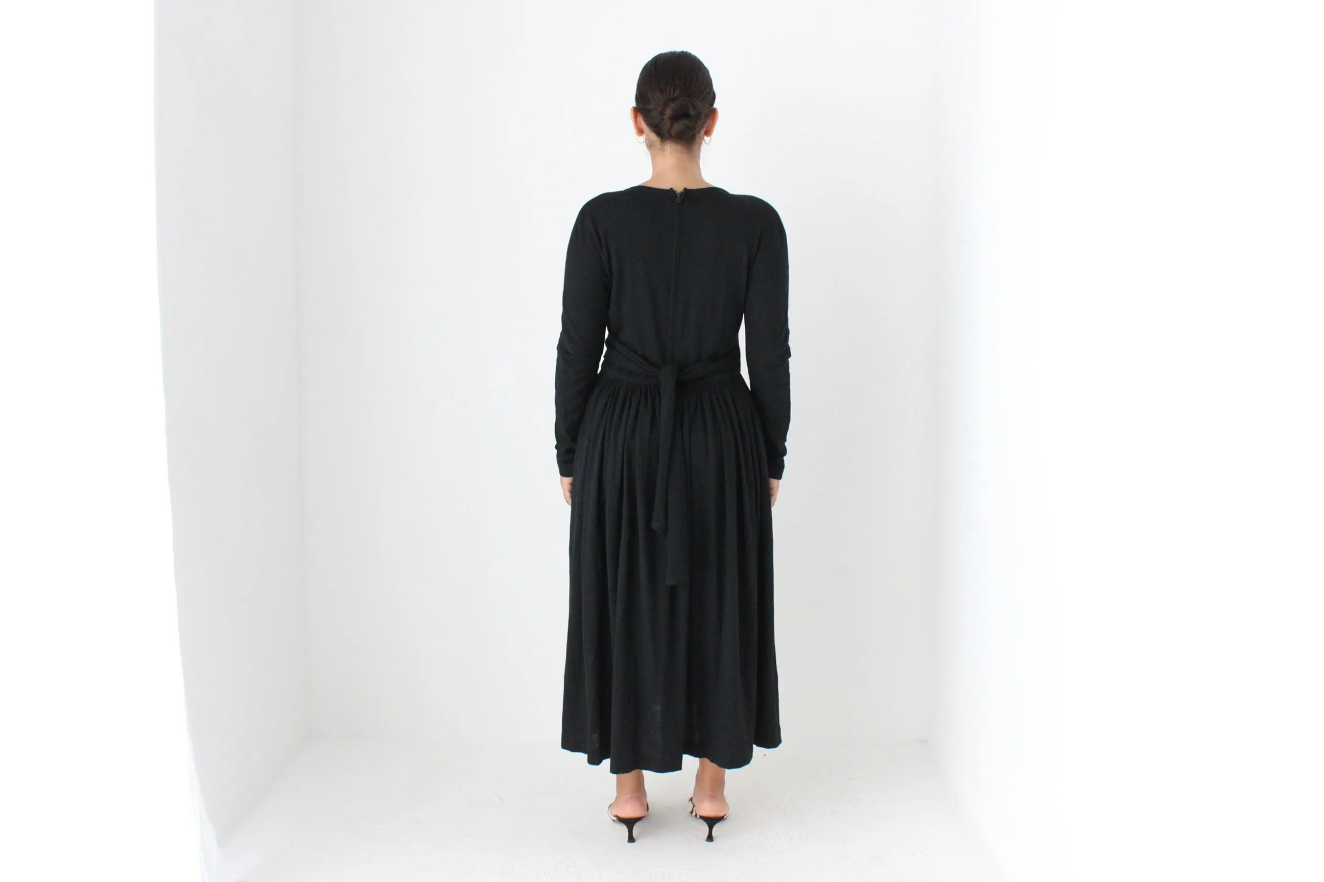 80s Sonia Rykiel Wool & Angora Knit Wrap Dress