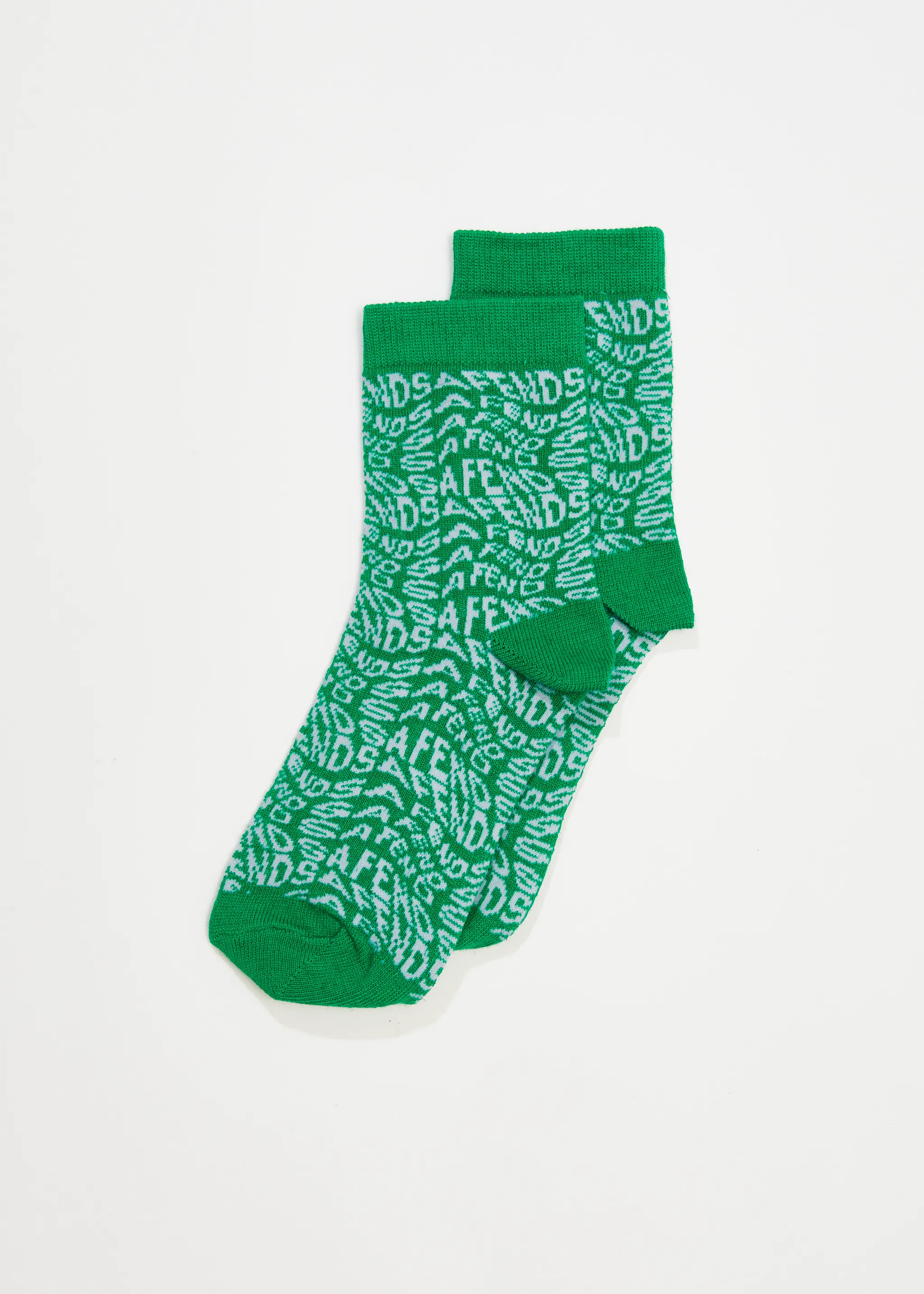 AFENDS Unisex Spiral - Crew Socks - Forest