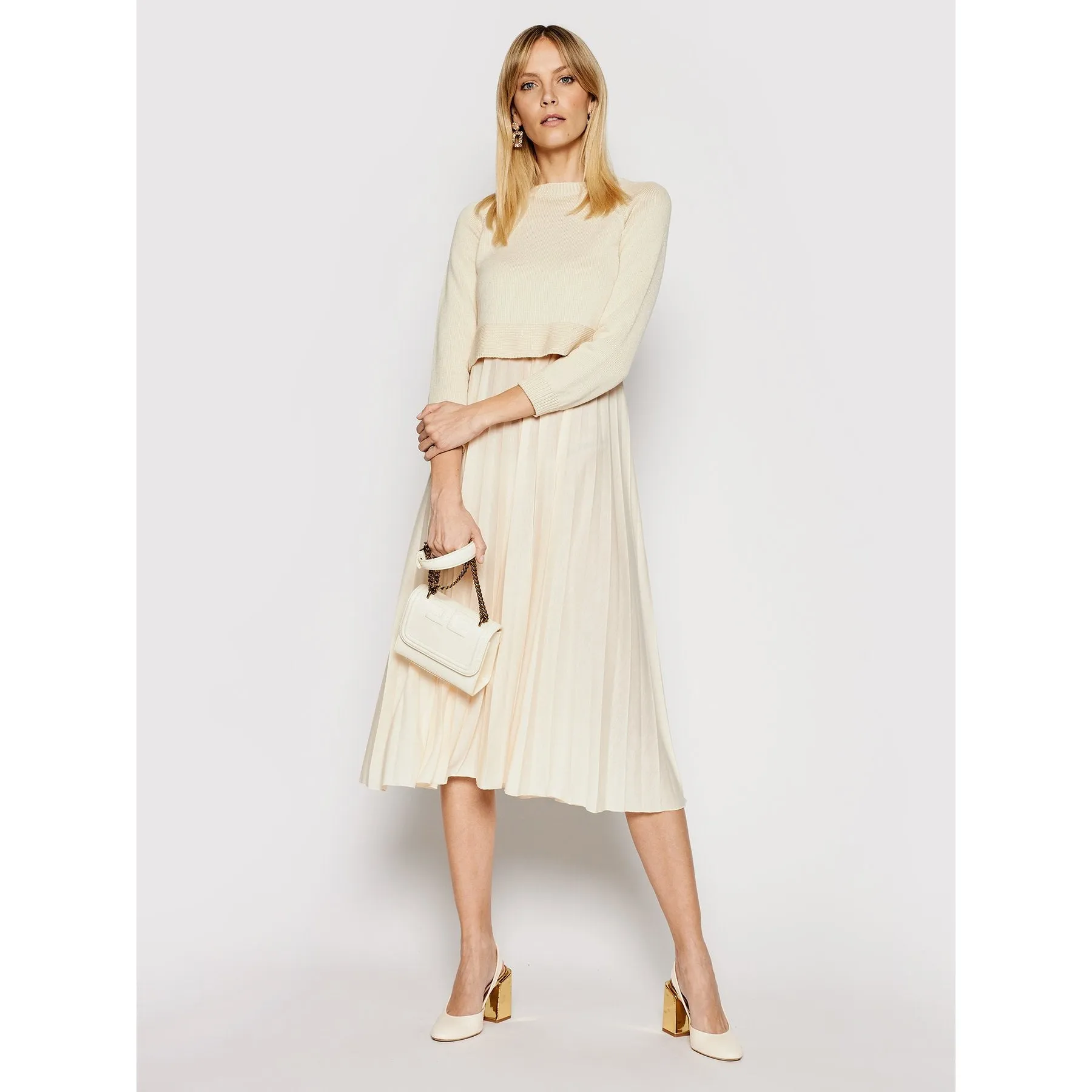 Aidone Pleated Skirt Dress