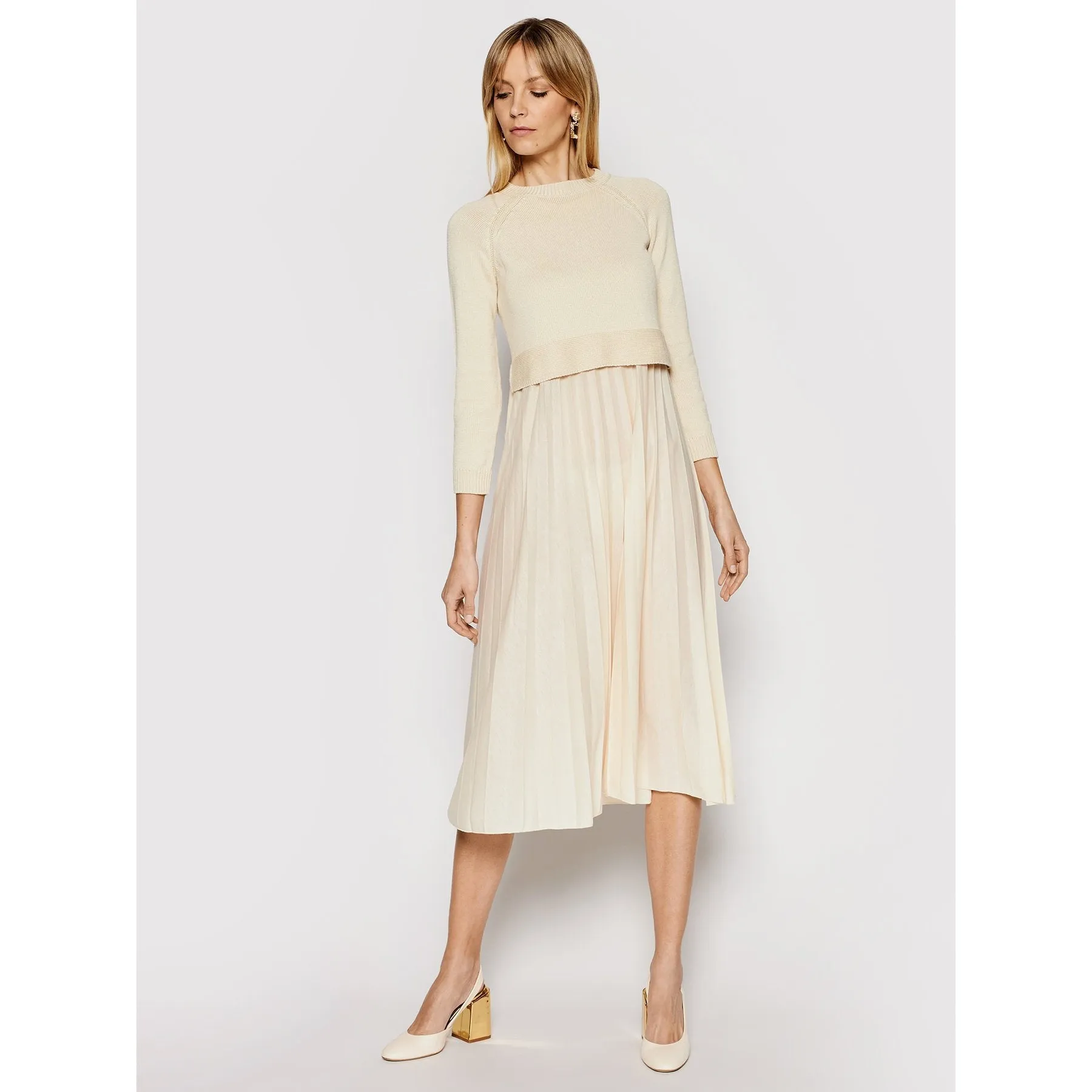 Aidone Pleated Skirt Dress