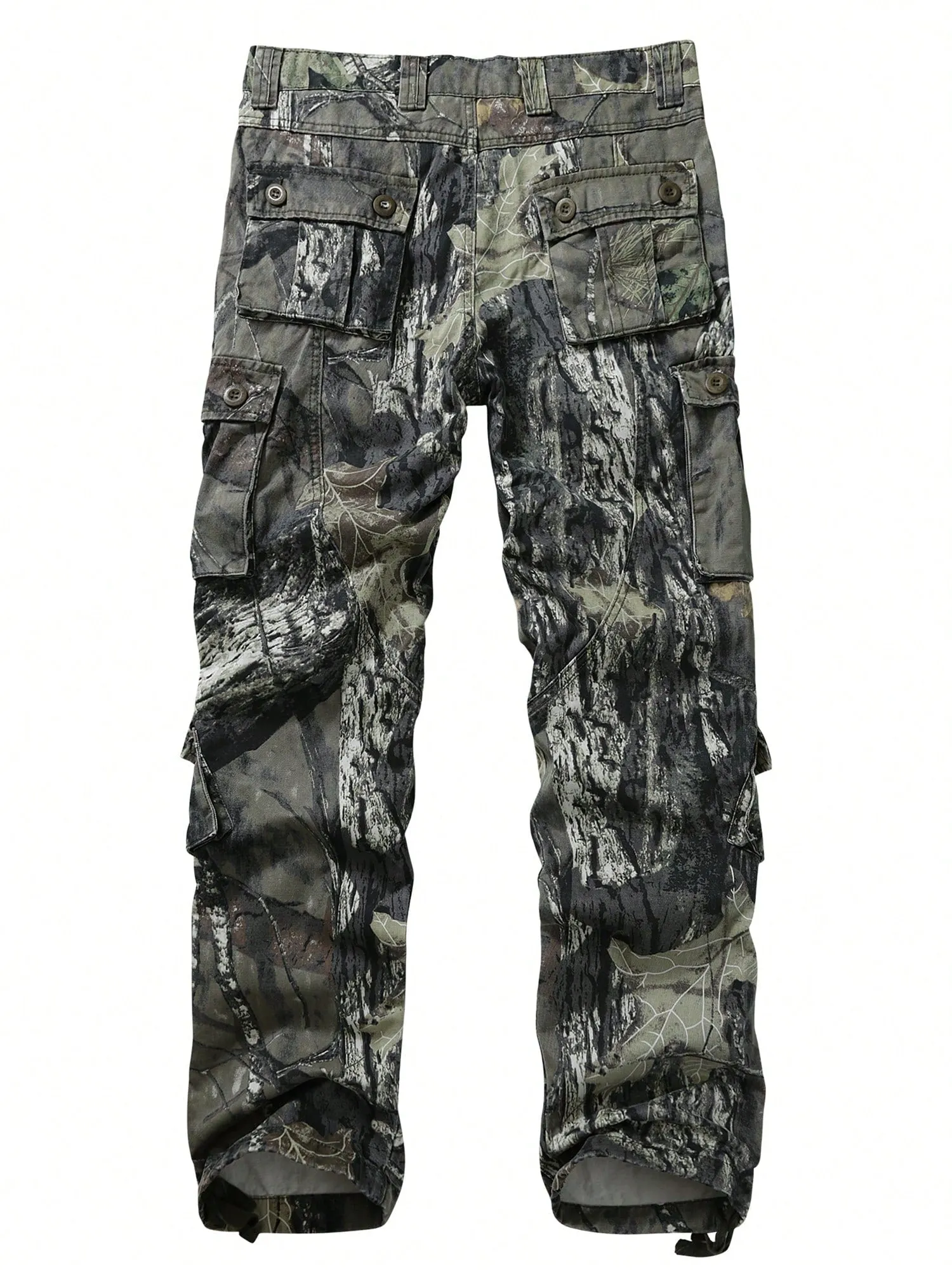 AKARMY AKARMY Cargo Camo Pants Leaf Print Jungle Style For Men - Durable Cotton Fabric, Multi-Pockets, Perfect For Hiking, Camo, And Work (No Belt)