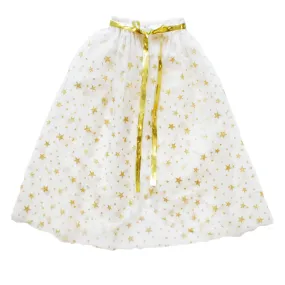 ALIMROSE TULLE STAR CAPE: IVORY