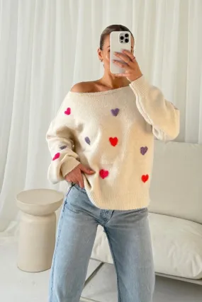 Amelie heart knit jumper