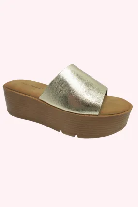 Aster One Band Platforms - Gold