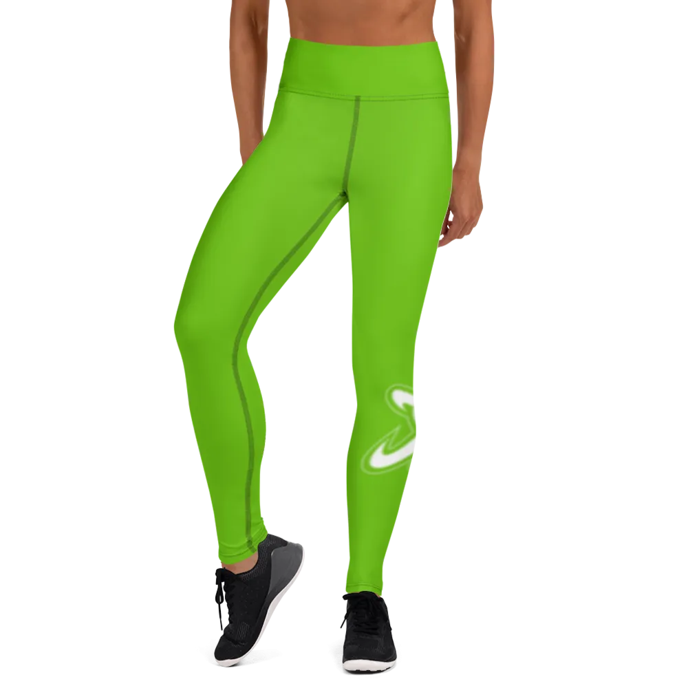 Athletic Apparatus Kelly Green White logo V3 Yoga Leggings