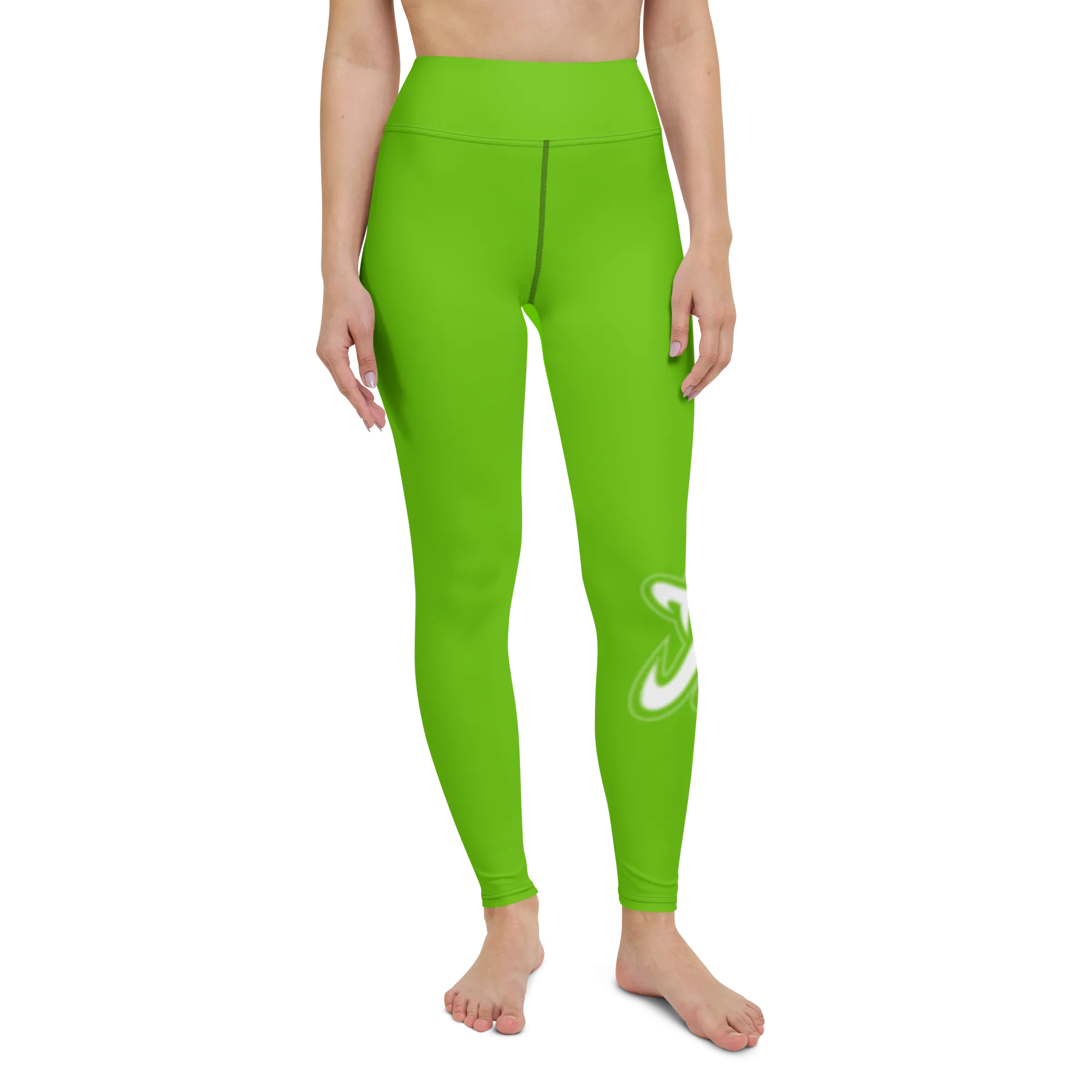 Athletic Apparatus Kelly Green White logo V3 Yoga Leggings