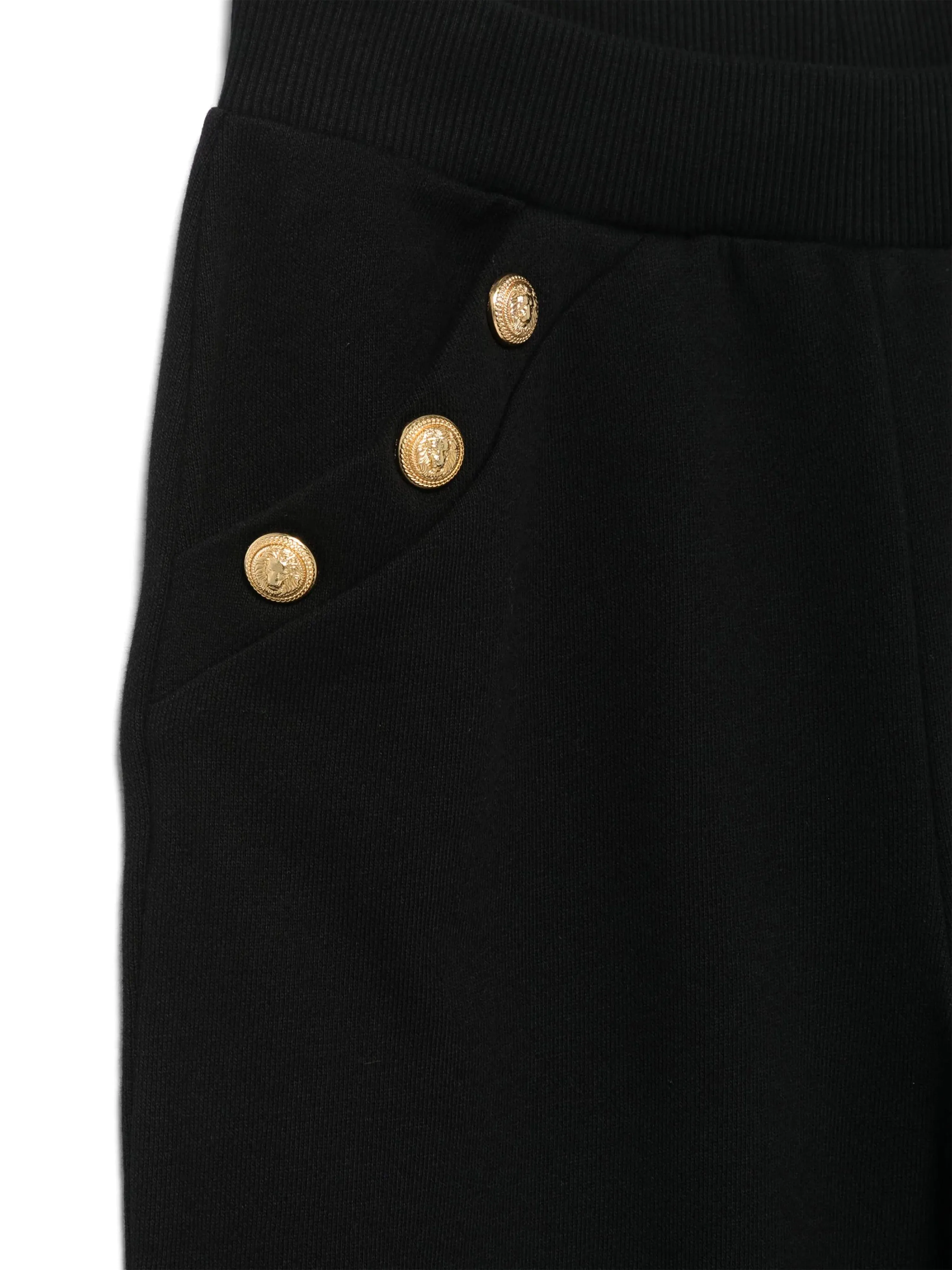Balmain Girls Logo Button Joggers in Black