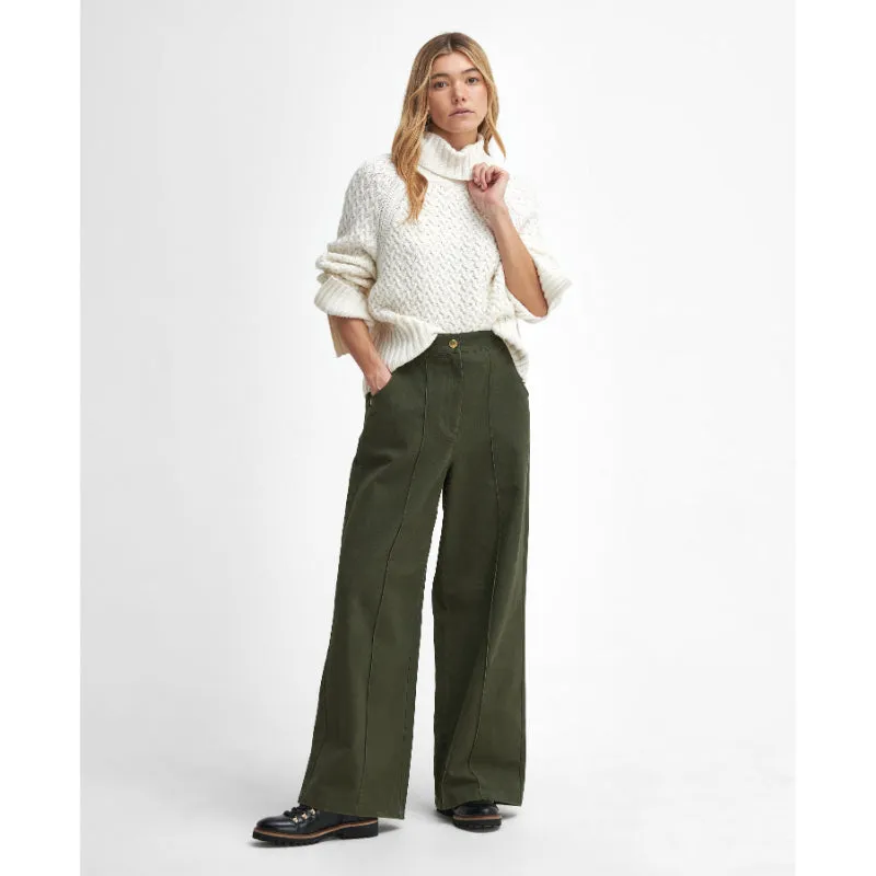 Barbour Malton Wool Cashmere Knitted Ladies Jumper - Ecru