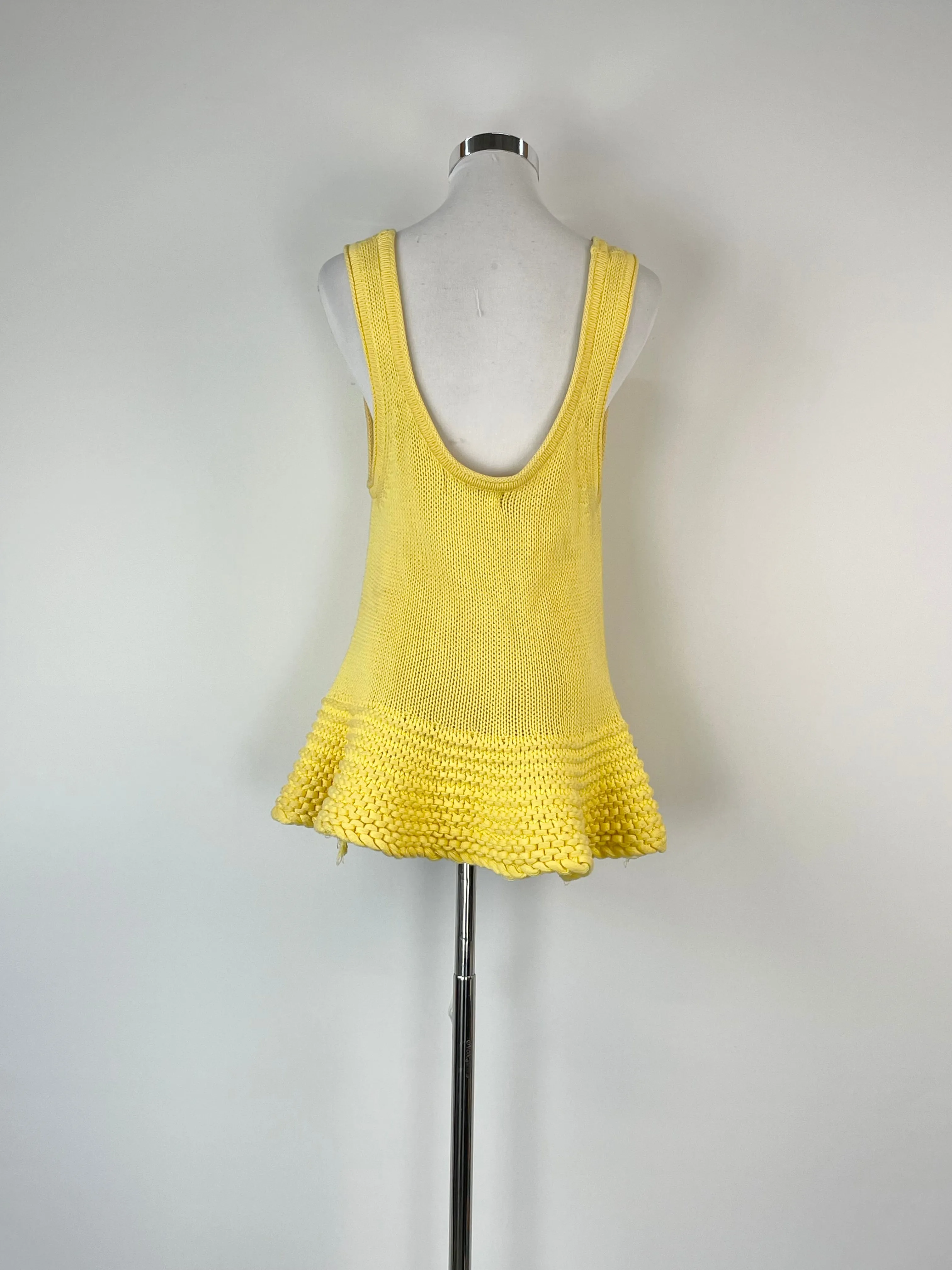 Bec   Bridge Canary Yellow Knit Peplum Top - AU8