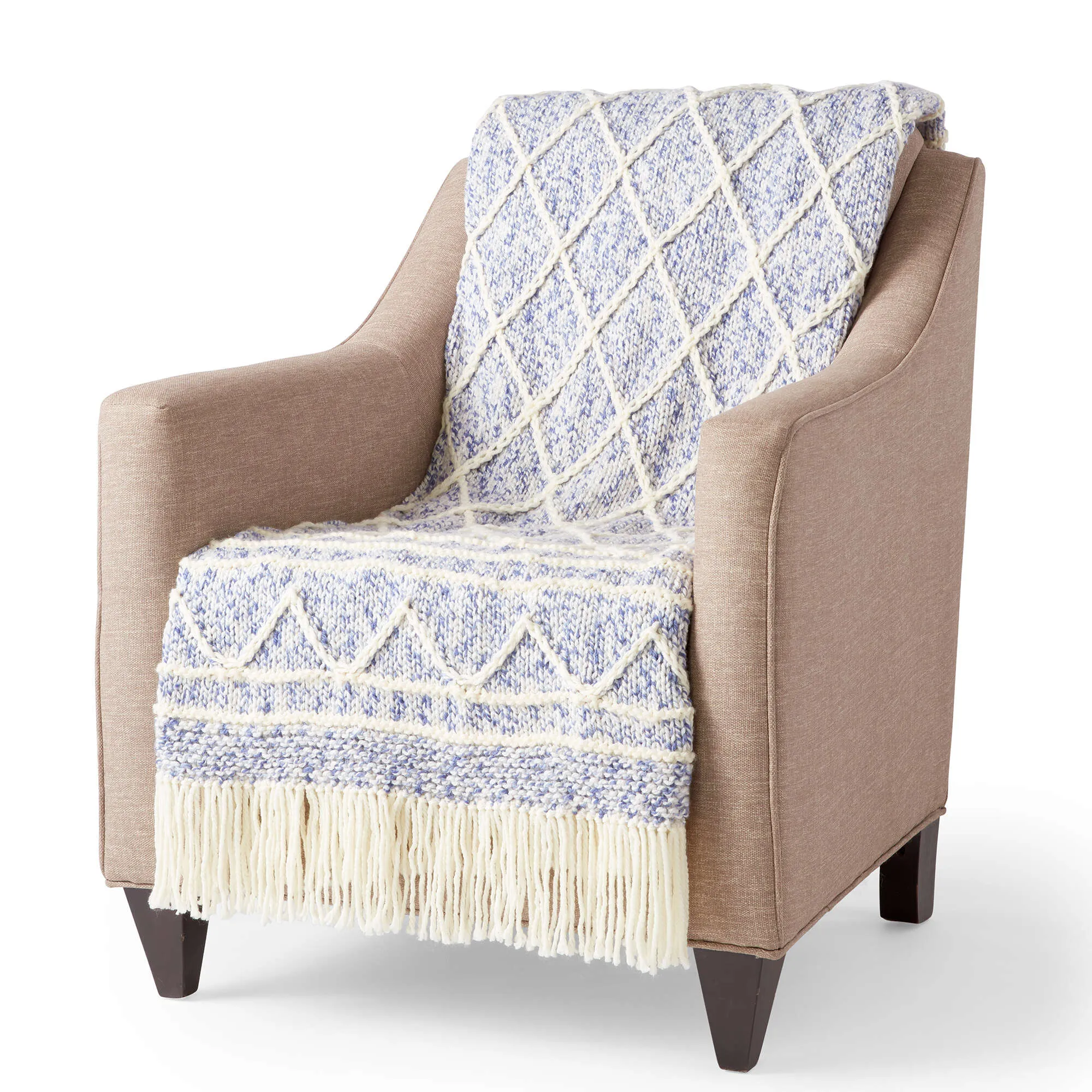 Bernat Twisted Textures Knit Blanket
