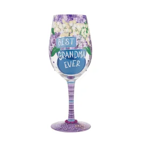 Best Grandma Ever Wine Glass