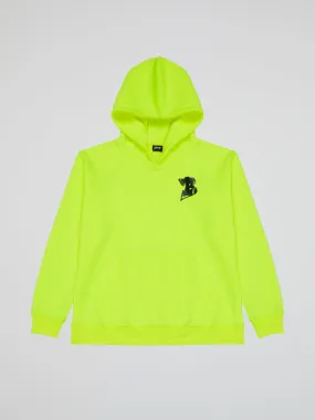 Bhype Society - Neon Yellow Hoodie Bhype Logo Essentials