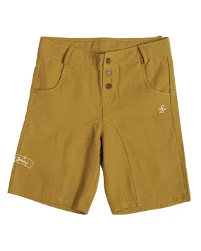 Big Boy Green Shorts with Side Embroidery