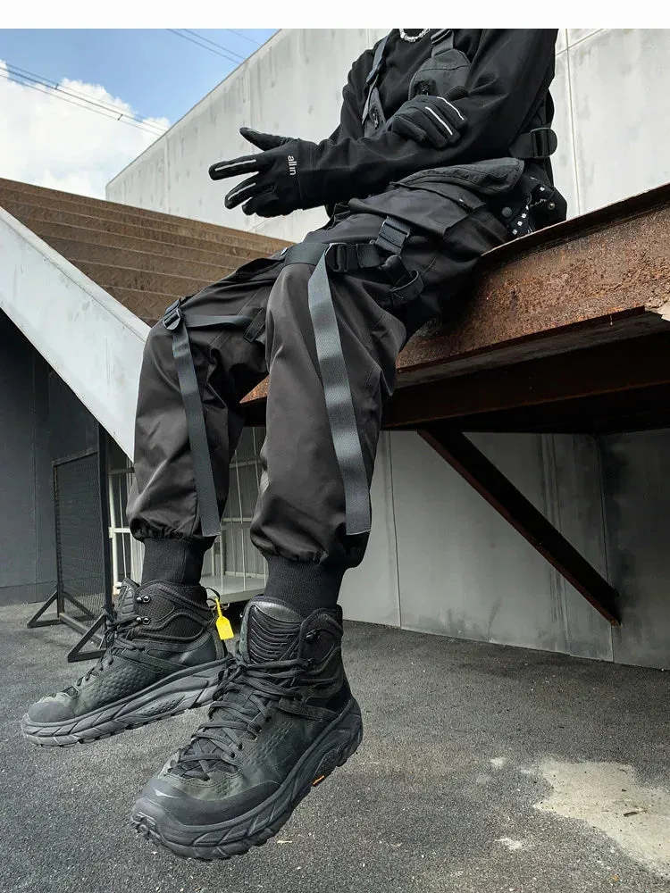 Black Cargo Pants Kuromi Black Japanese Techwear Cargo Pants