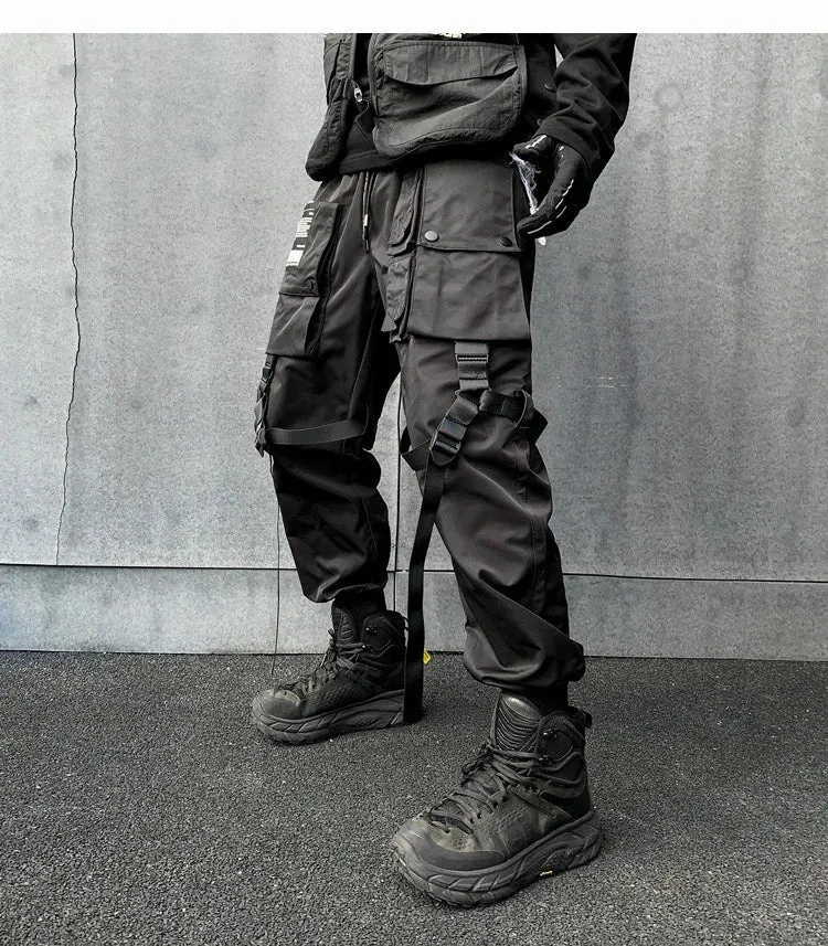 Black Cargo Pants Kuromi Black Japanese Techwear Cargo Pants