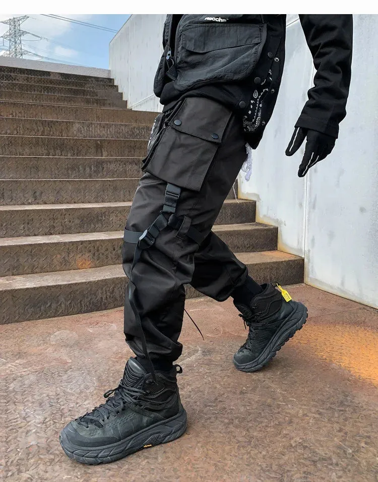 Black Cargo Pants Kuromi Black Japanese Techwear Cargo Pants