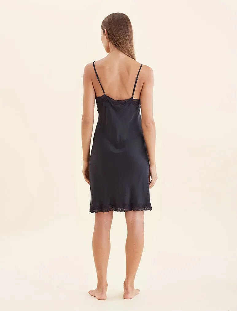 Camille Silk Lace Slip Nightgown