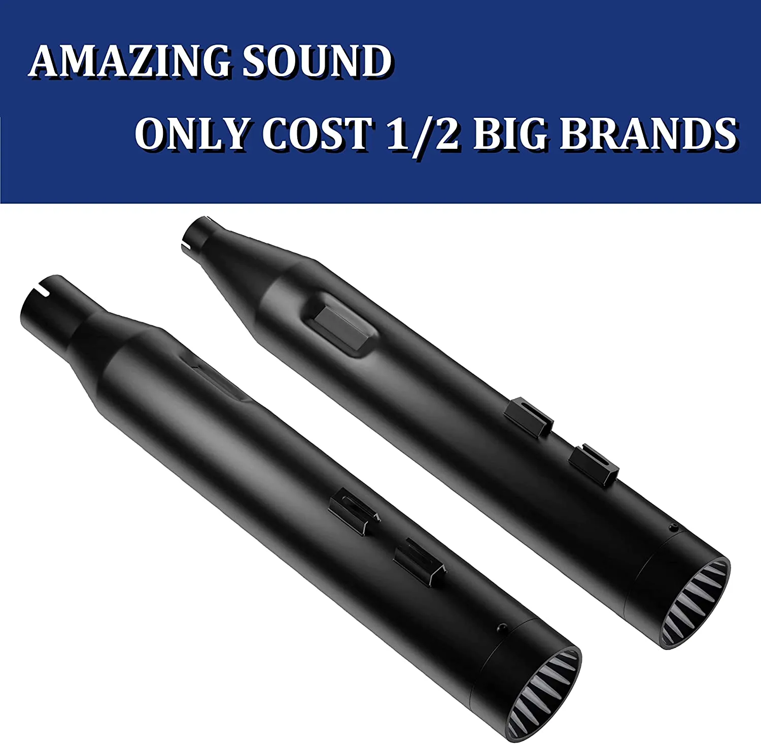 CERAMIC COATING Slip Exhaust for Harley-slip-on-mufflers Updating, 4.5 Inch for Harley 2017-up Touring Models PRO BAFFLE BACK ORDER