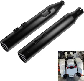 CERAMIC COATING Slip Exhaust for Harley-slip-on-mufflers Updating, 4.5 Inch for Harley 2017-up Touring Models PRO BAFFLE BACK ORDER
