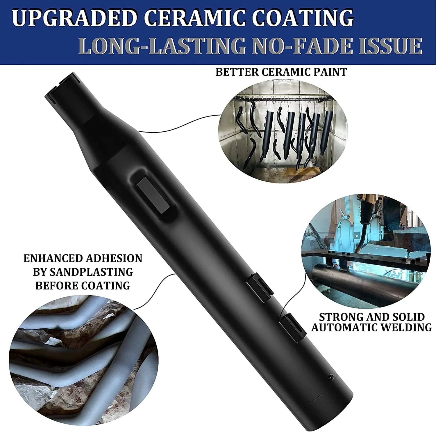 CERAMIC COATING Slip Exhaust for Harley-slip-on-mufflers Updating, 4.5 Inch for Harley 2017-up Touring Models PRO BAFFLE BACK ORDER