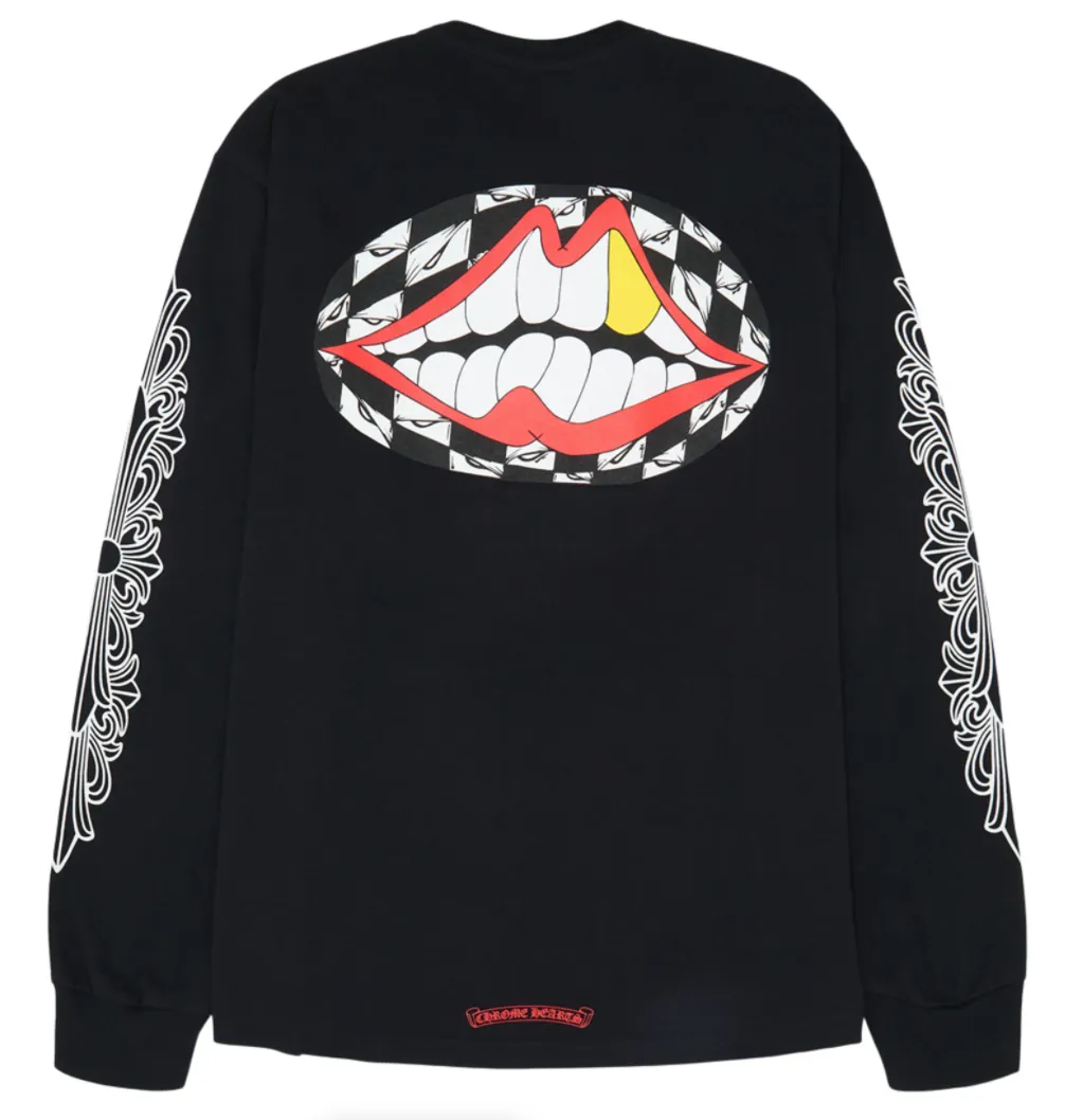 Chrome Hearts x Matty Boy "Flower Chomper" Crewneck Black