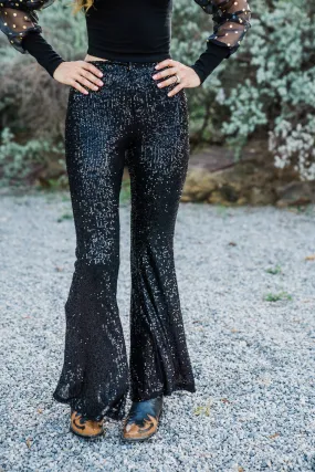 Close Up Galaxy Flared Pants