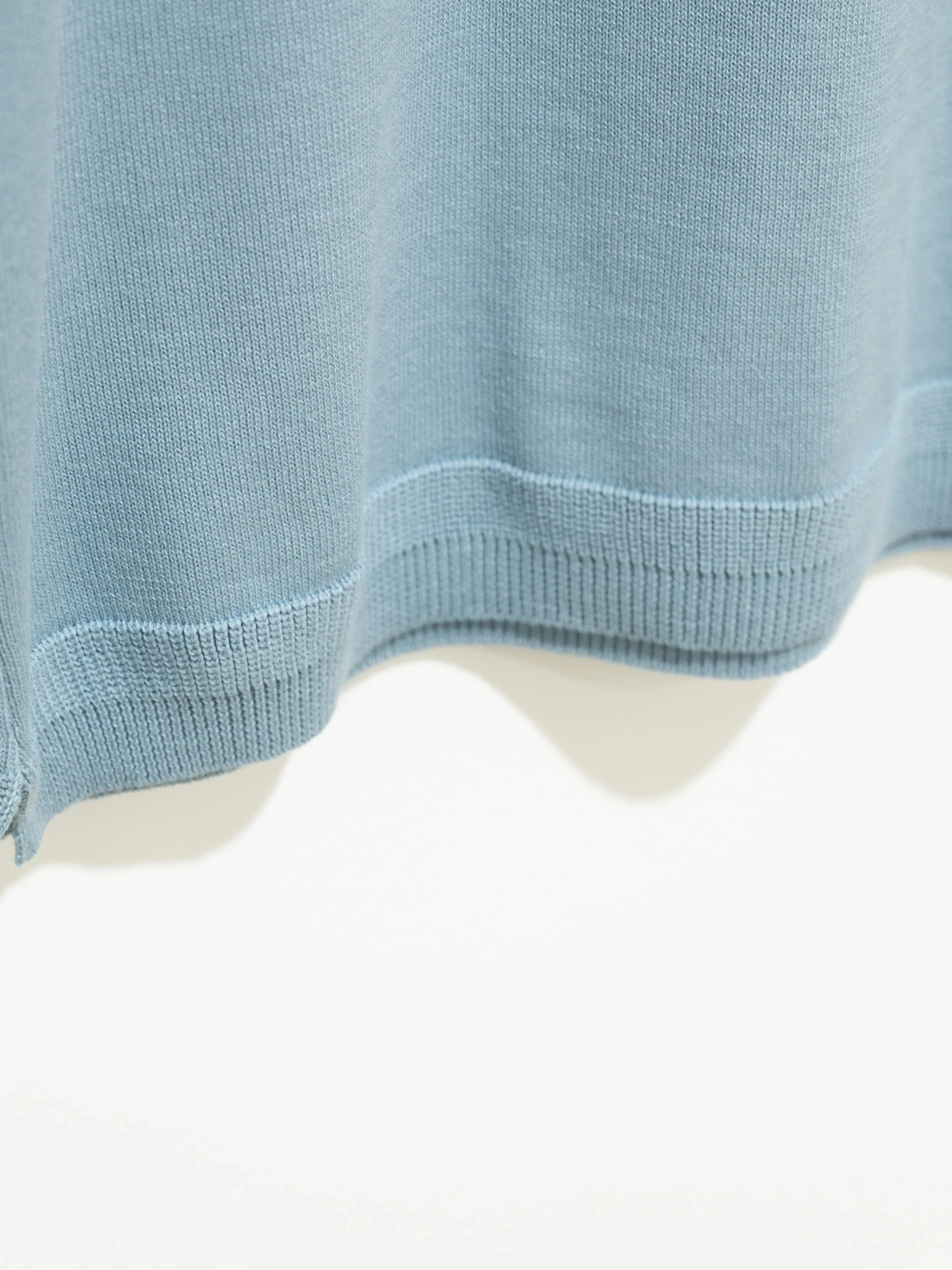 C/N Knit T-Shirt - Blue Gray