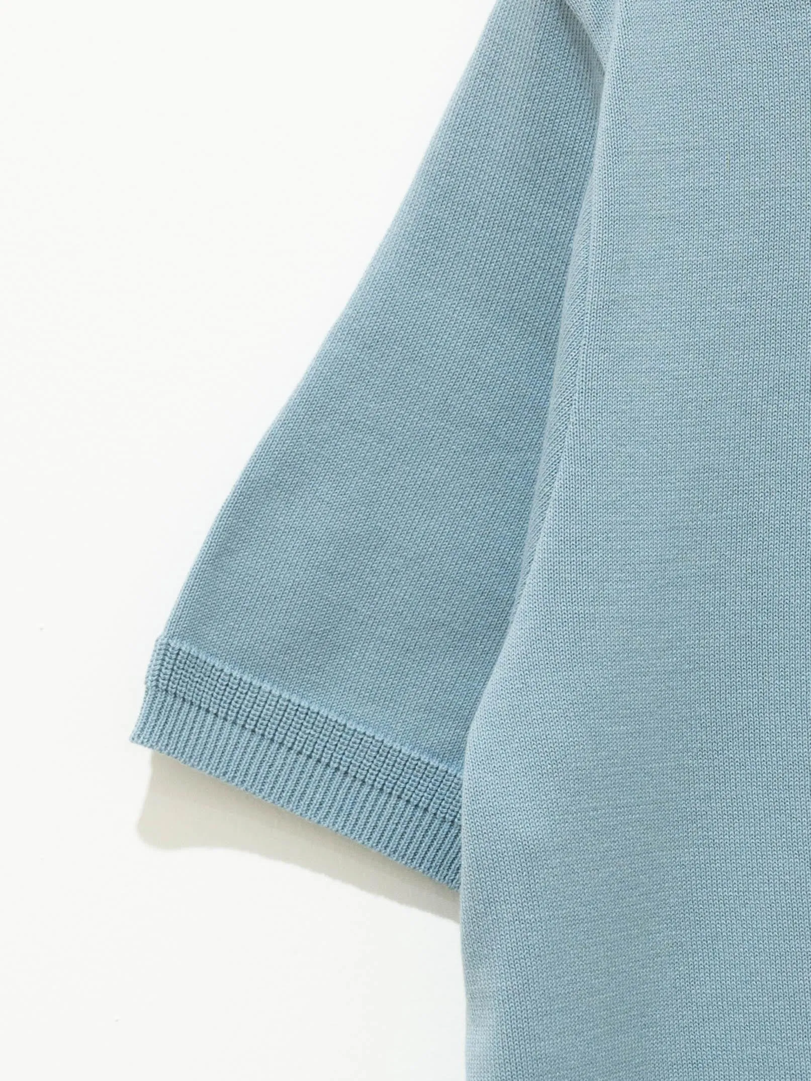 C/N Knit T-Shirt - Blue Gray
