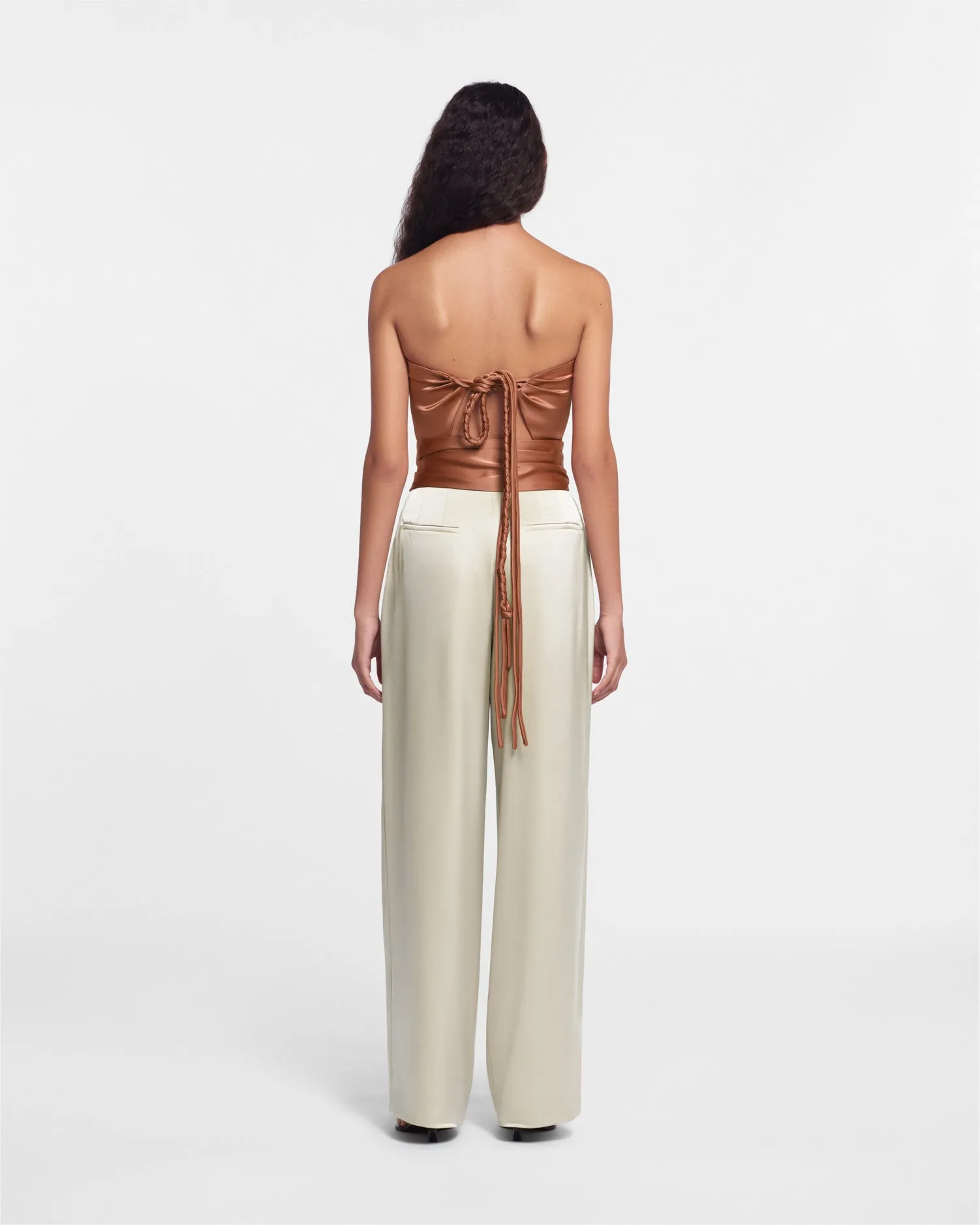 Dae - Sale Slip Satin Belt - Brown Terra