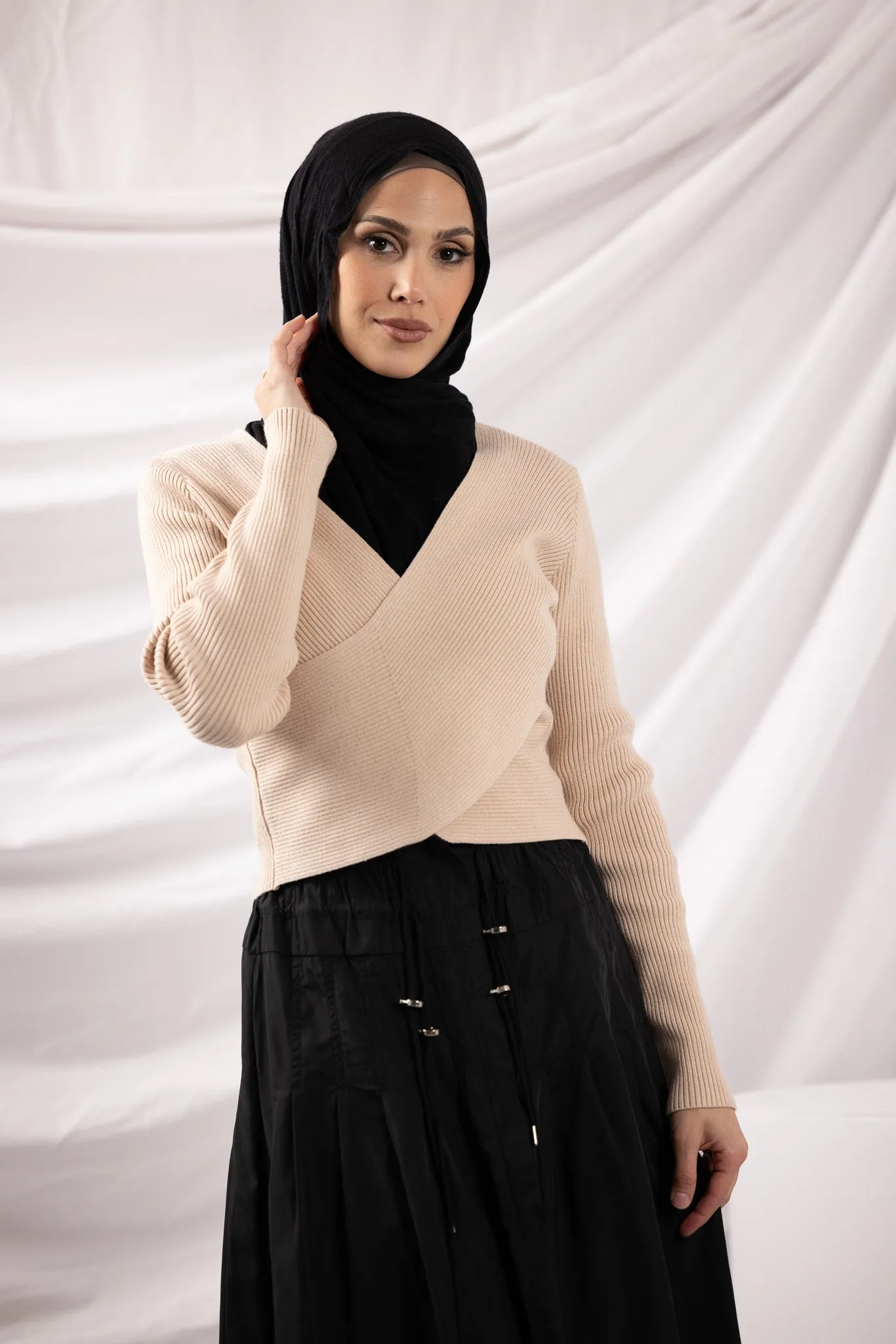 Dani Cross Front Knit Top