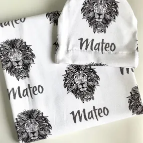 Detailed Lion Birth Announcement Set