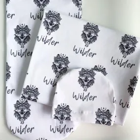 Detailed Wolf Birth Announcement Set
