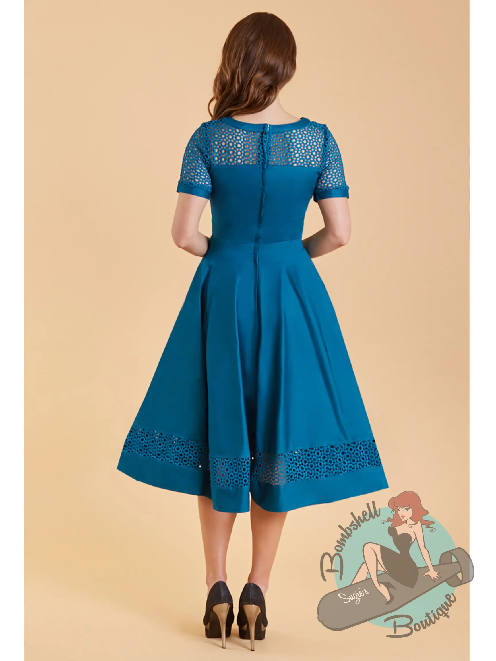 Dolly & Dotty Teal Swing Dress