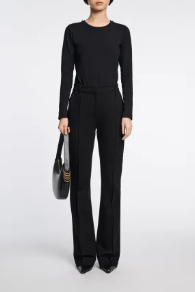 Dorothee Schumacher Flared Pants in Punto Milano in Black