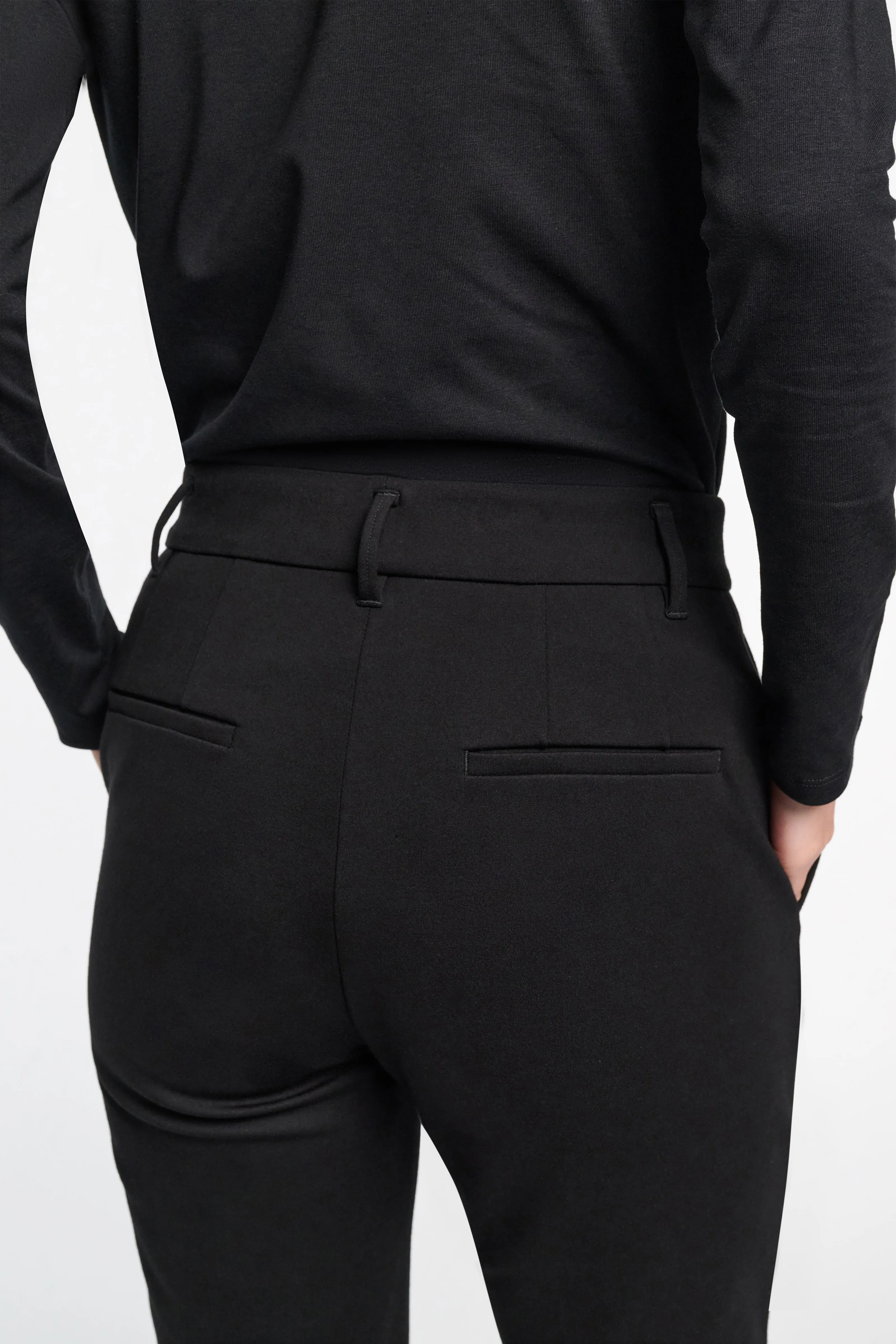Dorothee Schumacher Flared Pants in Punto Milano in Black