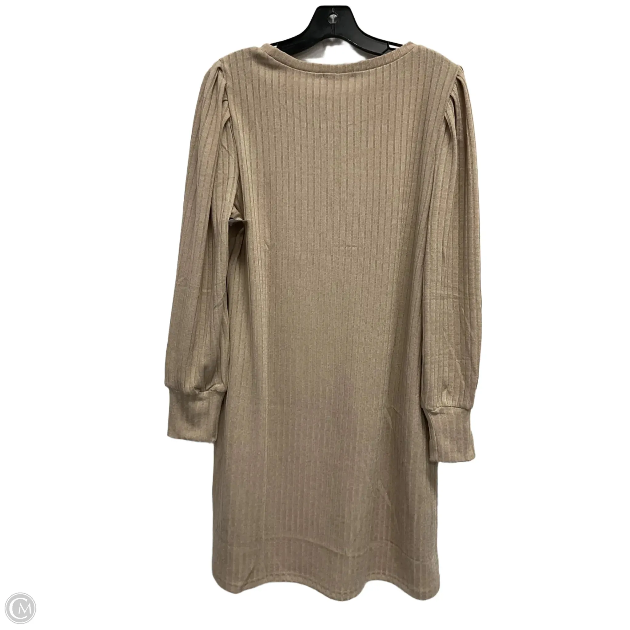 Dress Sweater By Clothes Mentor In Beige, Size: L
